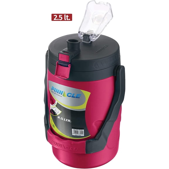 PINNACLE 85 oz Water Jug with Spout and Carry Handle Reusable Bottle Raspberry