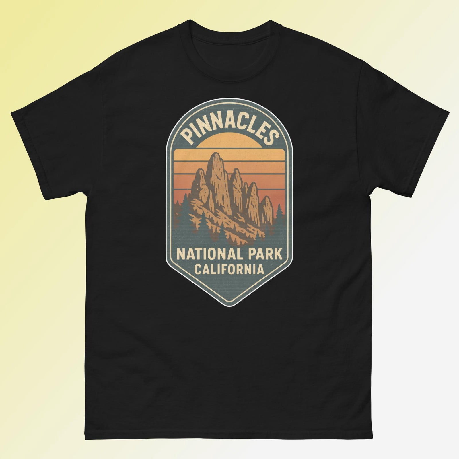 Oinnacles Pinnacles National Park – California Retro Badge D1 - Unisex T-Shirt ...