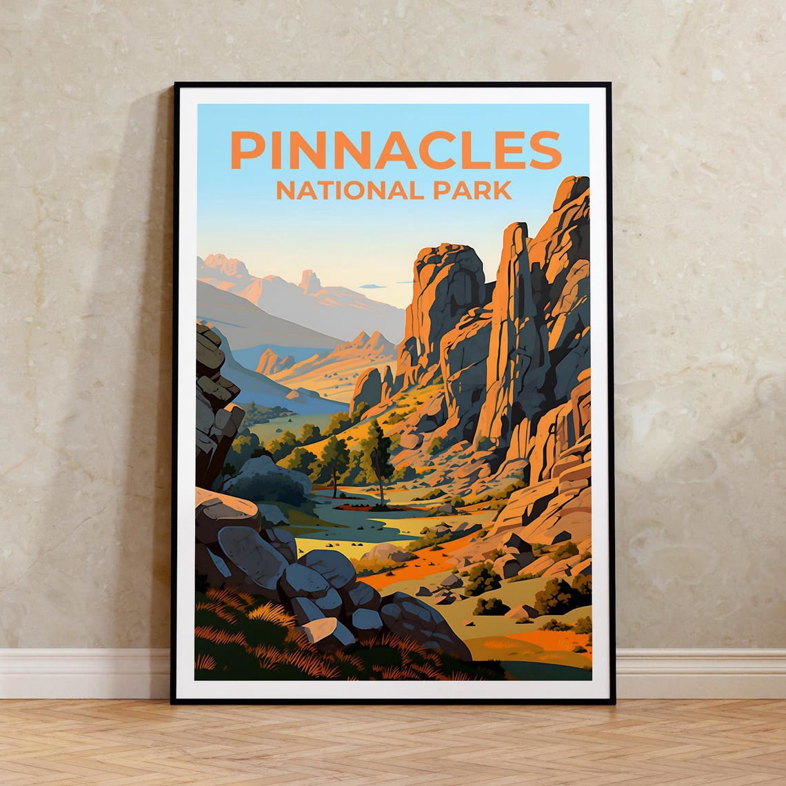 Oinnacles Pinnacles National Park Wall Art Print, California Formations And ...
