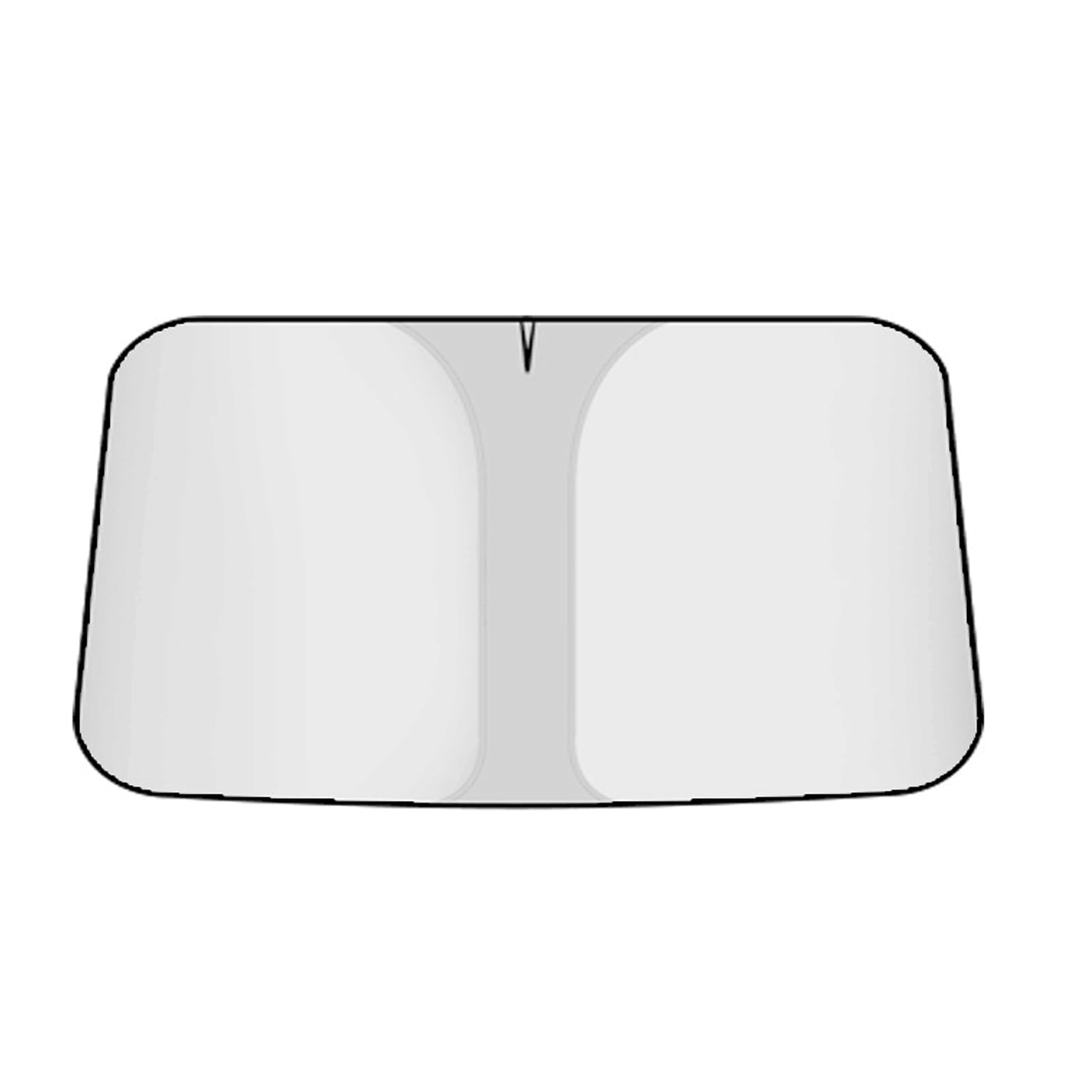 Pinnaco Car Windshield Sun Shade, Silver Sun Blocker, UV Rays Protection, Foldable, SUVs Sedans