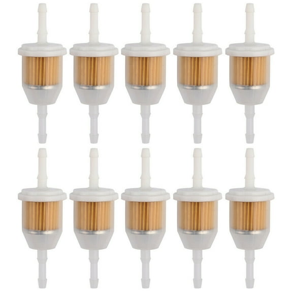 Pinnaco Inline Fuel Gas Filter for Lawn Mower, 10Pcs 6MM x 8MM 1/4'' 5/16'' Filter Kit, Small Engine Maintenance
