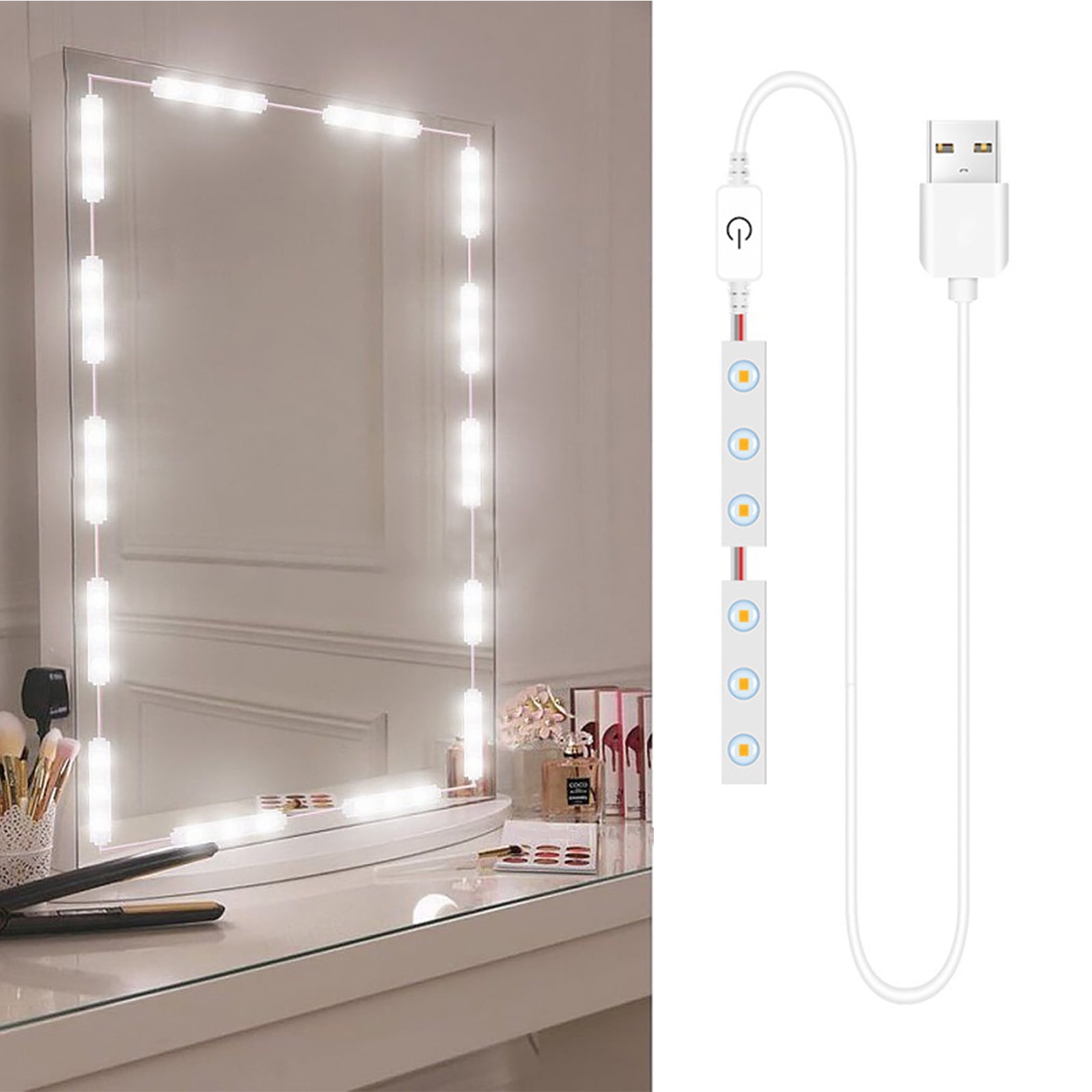 Antique Led Bathroom Vanity Picture Mirror Light Wall Lamp - 3 Color In 1