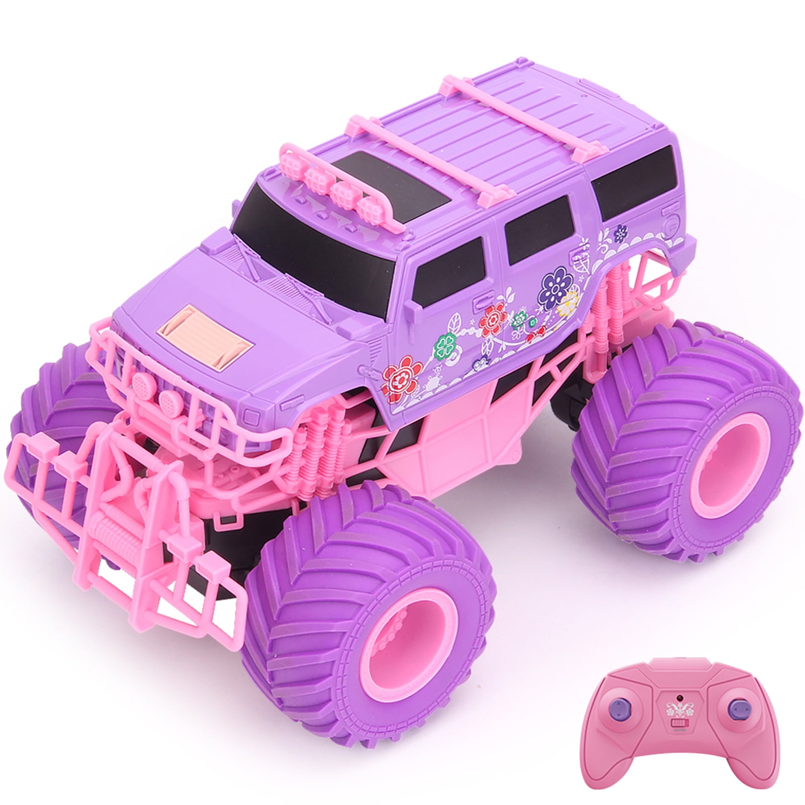 Pinnaco Pink Purple Remote Control Pickup Truck Rechargeable Off Road Car Toy for Girls