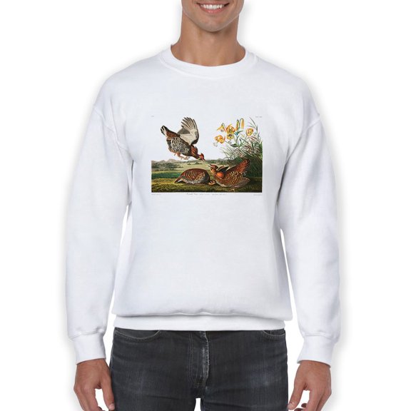 Pinnated Grouses Sweatshirt Men -John James Audubon Designs, Male 3X-Large