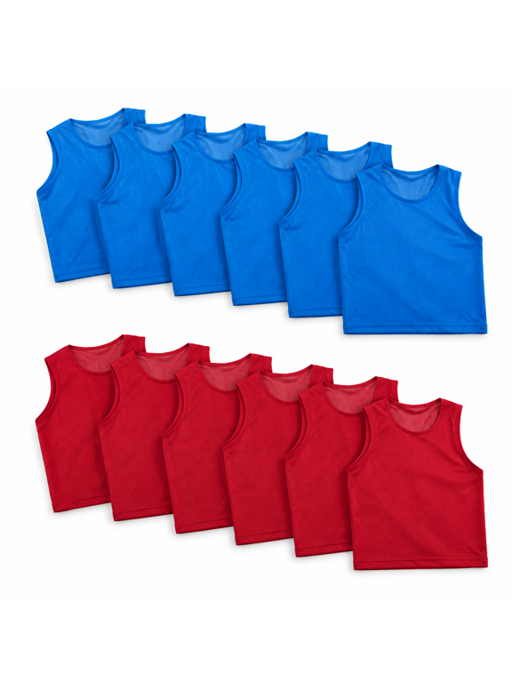 Pinnies For Sports 12 24 Pack Reversible Team Practice Vests