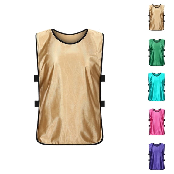 Pinnies Scrimmage Vests for Adult Lightweight Breathable Crewneck Soccer Pennies Sports Tank Tops