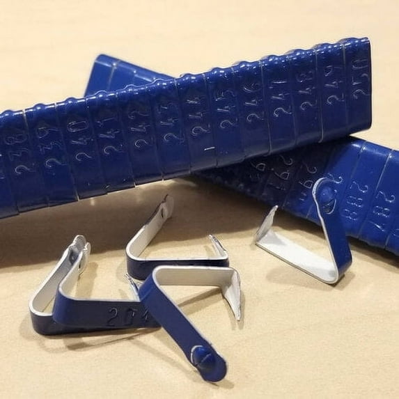 Pinnon Hatch Farms Numbered Blue Jiffy Wing Bands 600 Pieces