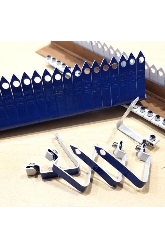 Numbered Blue Zip Wing Bands 500 Pieces