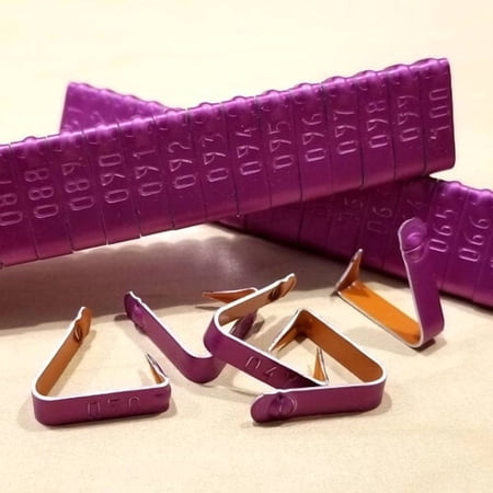 Pinnon Hatch Farms Numbered Purple Jiffy Wing Bands 600 Pieces