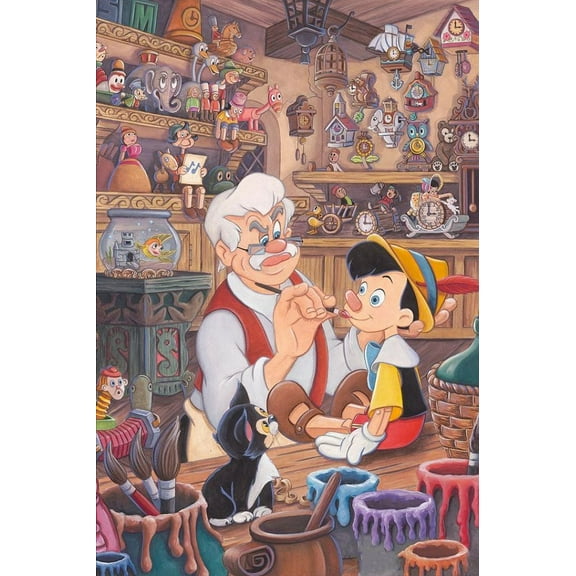 Pinocchio Diamond Painting Kits,5D Diamond Art Cartoon Puppet Full Drill Craft Painting Gift for Adult, Home Decor (12 x 16 Inches)