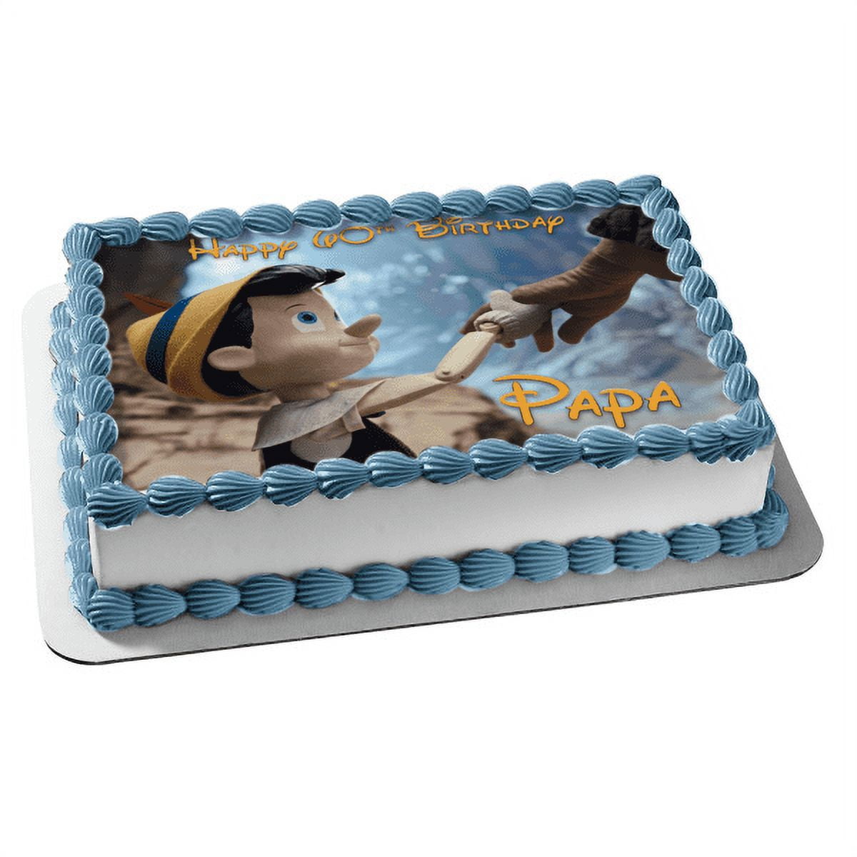 Pinocchio Geppetto Hand In Hand Edible Cake Topper Image ABPID56618 - Walmart.com