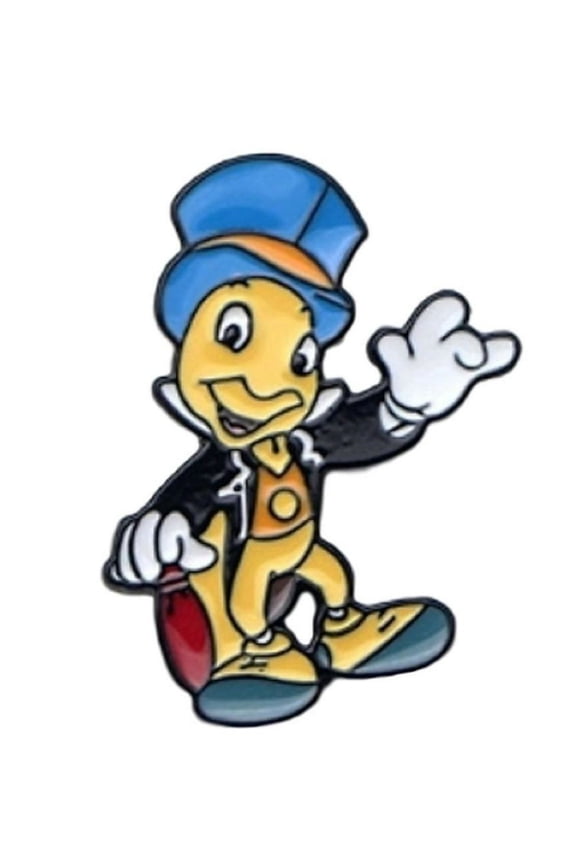 Jiminy Cricket Enamel Metal Logo Pin