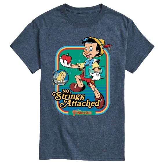 Pinocchio - No Strings Attached - Men's Short Sleeve Graphic T-Shirt