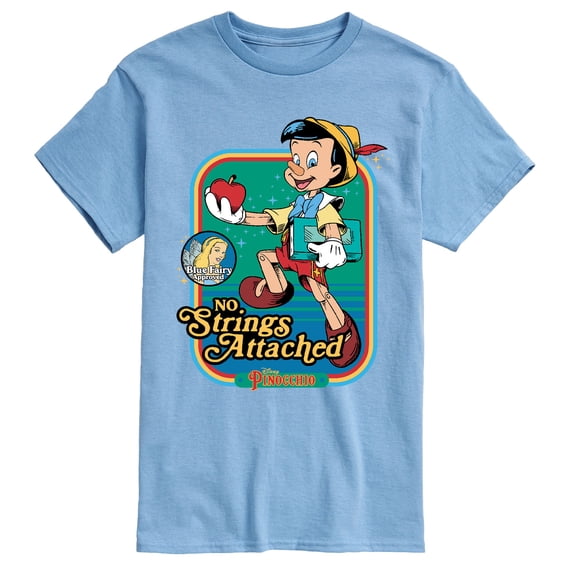 Pinocchio - No Strings Attached - Men's Short Sleeve Graphic T-Shirt