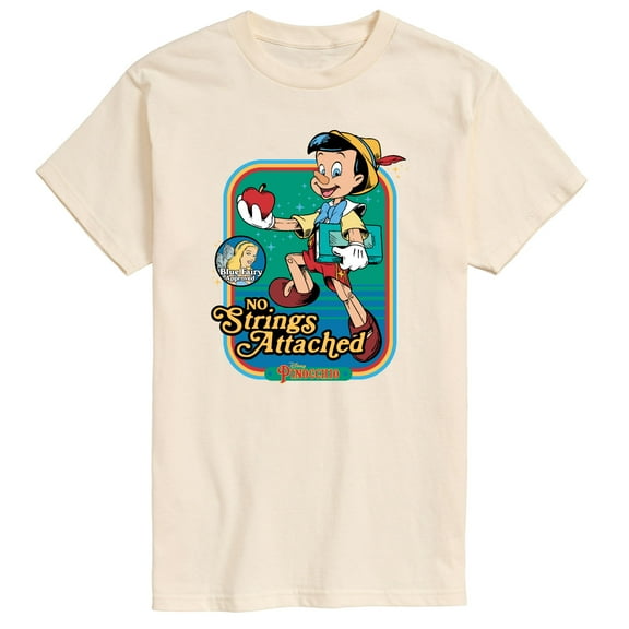 Pinocchio - No Strings Attached - Men's Short Sleeve Graphic T-Shirt