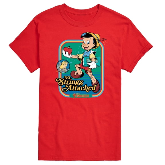Pinocchio - No Strings Attached - Men's Short Sleeve Graphic T-Shirt