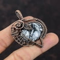 thumbnail image 1 of Pinolith Jasper Wire Wrapped Pendant Handcrafted Copper Holiday Jewelry 2.28", 1 of 1