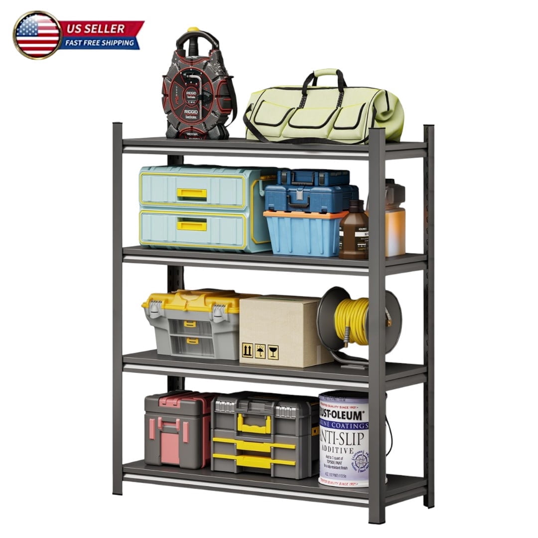 Adjsutable Rack Pinovk 3-Tier Heavy Duty Metal Storage Rack - Adjustable Shelving for ...