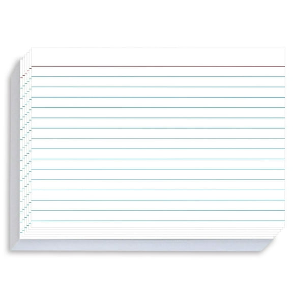 Pinovk 5x7 Inch Ruled Index Cards, Gift Set, 50 Cards