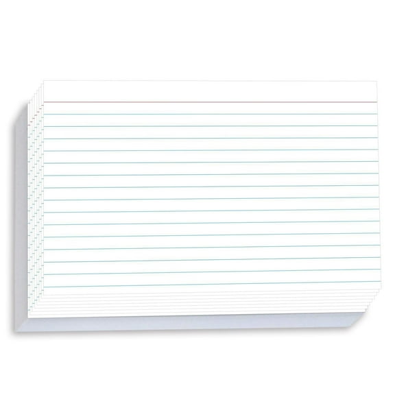 Pinovk 5x8 Inch Ruled Index Cards, Gift Set with Study Cards, File Note Cards, 50 Cards