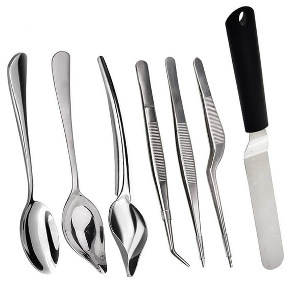 Pinovk Culinary Specialty Tools Set, 7 pcs Stainless Steel Kitchen Utensil Set