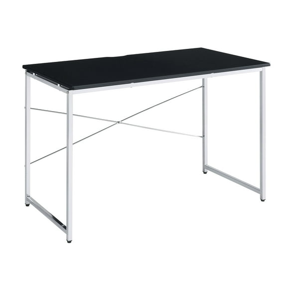 Pinovk Black and Chrome Vanity Desk