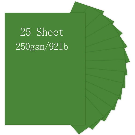 Pinovk Forest Green Blue Cardstock, 25 Sheets 8.5 x 11, 250gsm/92lb Card Stock Printer Paper for Halloween, Christmas, Invitations, Crafts, DIY Cards, Scrapbooking, and Stationery Printing