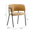 thumbnail image 1 of Pinovk Modern Upholstered Arm Dining Chair Set of 2-Yellow, 1 of 7