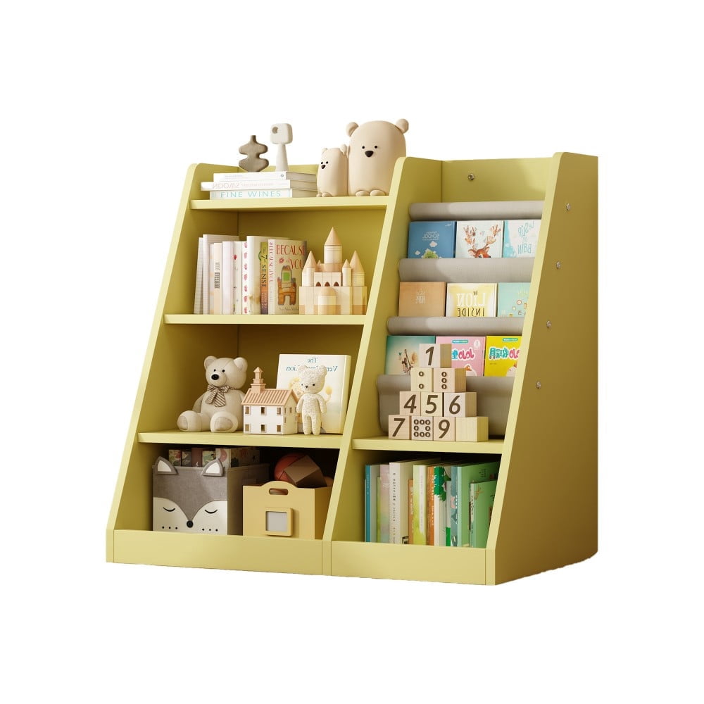 Books Rack Inclassroom Pinovk Montessori Kid Bookshelf, Modern Wood Bookcase 4 Tier Children ...