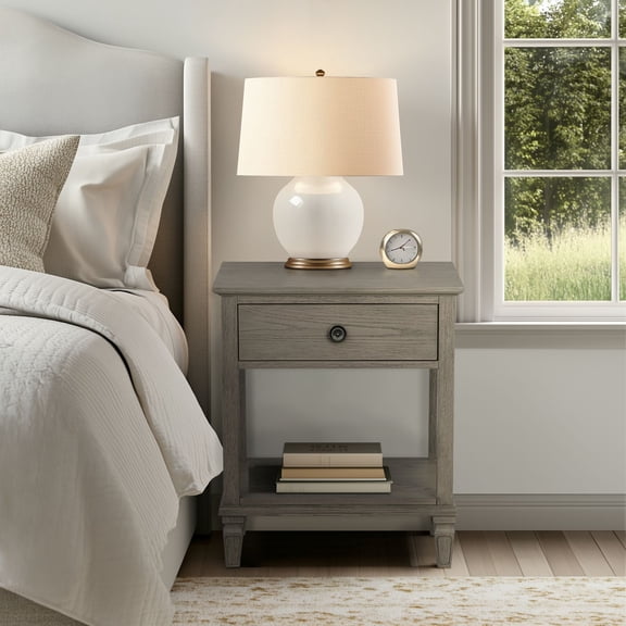 Pinovk Victoria Bedside Table Reclaimed Grey