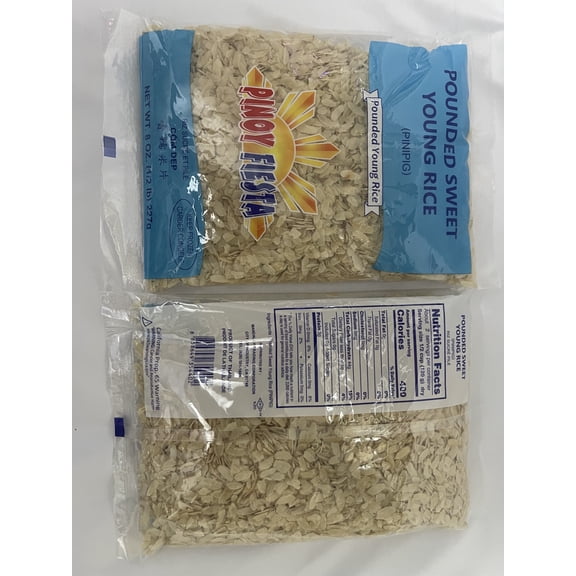 Pinoy Fiesta Pounded Sweet Young Rice (Pinipig) 8 oz 2-Pack
