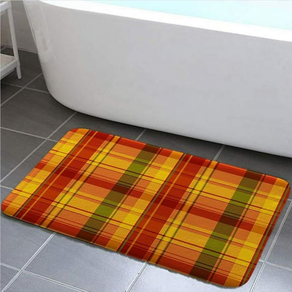 Pinpai Non Slip Bath Mat for Bathroom, Bathroom Rugs, Blue Beach Absorbent Washable Cover Floor Rug Carpets Floor Mat Decor for Forlaundry Room ,Kitchen,Bathtub,Shower Room,Sink