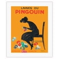thumbnail image 1 of Pinqouin Wool Yarns (Laines du Pingouin) - Vintage French Advertising Poster by Leonetto Cappiello c.1920 - Fine Art Rolled Canvas Print 16in x 20in, 1 of 4