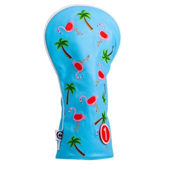 Pins & Aces Dancing Flamingos Driver Headcover (Blue/Pink) Golf 2025 NEW