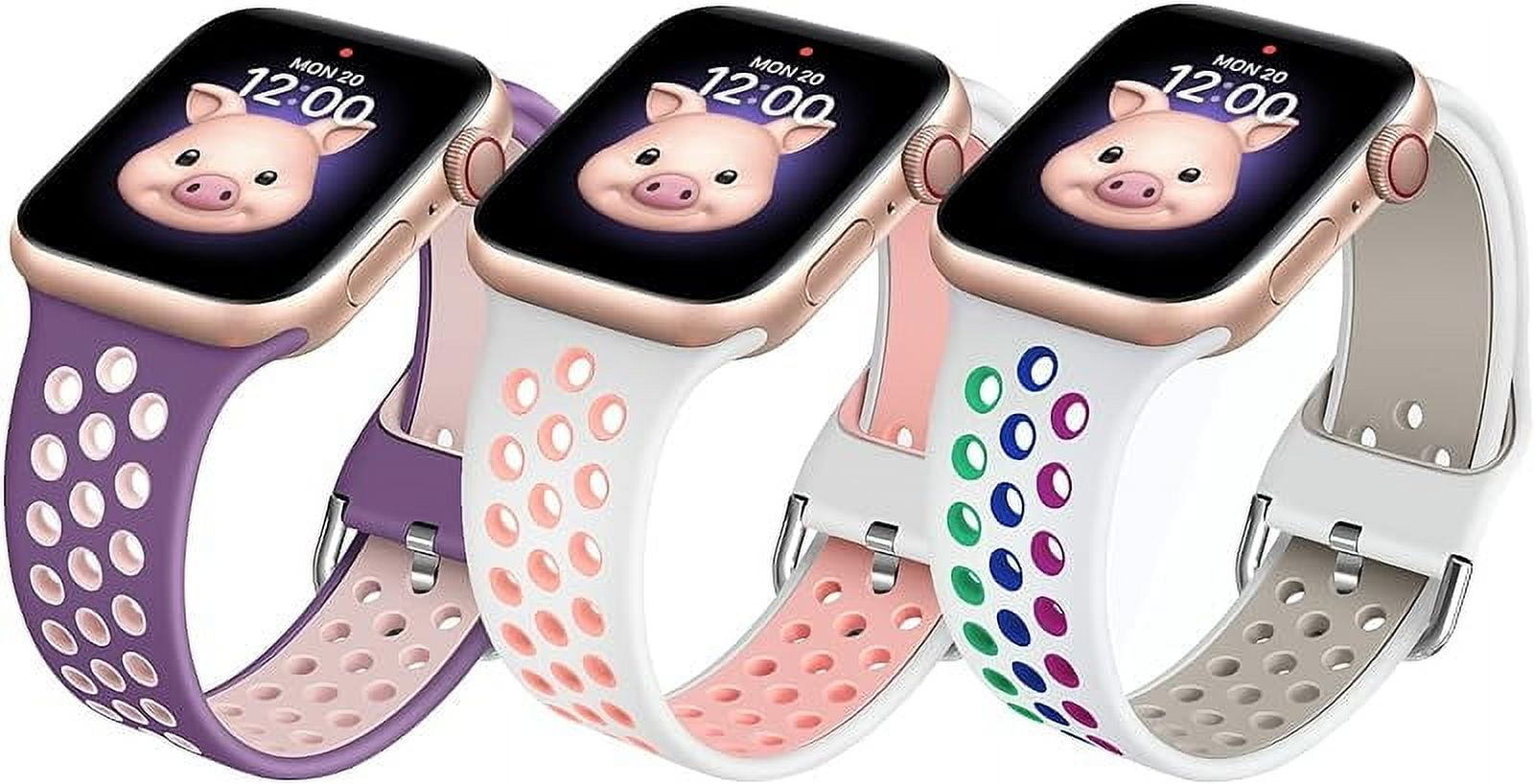 Pinsai for kids Apple Watch band waterproof silicone strap