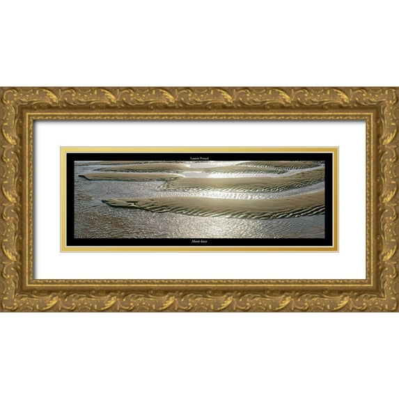 Pinsard, Laurent 32x14 Gold Ornate Wood Framed with Double Matting Museum Art Print Titled - Maree basse
