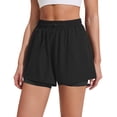 thumbnail image 1 of Pinspark 2 in 1 Athletic Shorts for Women, High Waisted Running Shorts with Zipper Pockets, 1 of 6