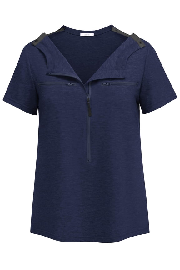 Chemo Shirts for Port Access Women Short Sleeve - Best Gift for Cancer Patients Chemotherapy Must Haves