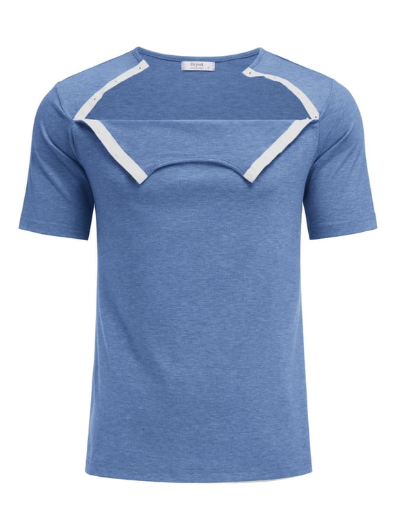 Chemo for Shirt Port Access Chemotherapy Must Haves Tear Away Side Snap Short Sleeve Post Shoulder Surgery Shirts