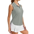 thumbnail image 1 of Pinspark Golf Polo Shirts for Women UV Protection Tennis Tank Top Sleeveless V Neck Active Tops Quick Dry, 1 of 6