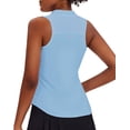 thumbnail image 1 of Pinspark Golf Shirts Women Sleeveless Tennis Polo Lightweight Racerback Tank Tops V Neck with Collar Athletic Tops, 1 of 6