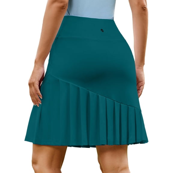 Pinspark Golf Skirts for Women High Waisted Athletic Skirt with Shorts Pleated Long Skirt Casual Rip Skirt