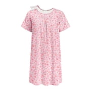Pinspark Hospital Gowns Open Back for Women Bedridden Nightgowns Back Opening Short Sleeve Post Surgery Tear Away Adaptive Dresses