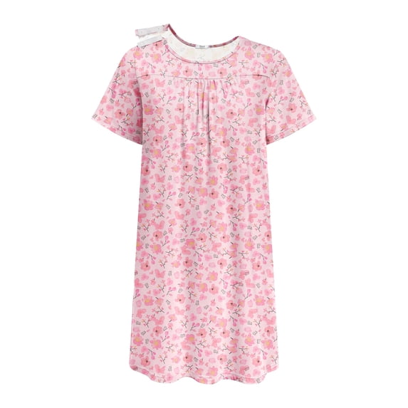 Pinspark Hospital Gowns Open Back for Women Bedridden Nightgowns Back Opening Short Sleeve Post Surgery Tear Away Adaptive Dresses