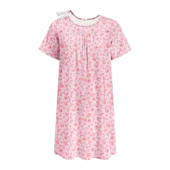 Pinspark Hospital Gowns Open Back for Women Bedridden Nightgowns Back Opening Short Sleeve Post Surgery Tear Away Adaptive Dresses