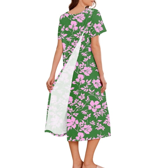 Pinspark Hospital Gowns for Women Labor Delivery Shoulder Surgery Dress Adaptive Clothing Night Robes for Elderly Plus Size