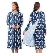 Pinspark Hospital Gowns for Women Post Shoulder Surgery Open Back Adaptive clothing lounge dress for Patients&Seniors Nightgown