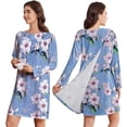 thumbnail image 1 of Pinspark Hospital Nightgowns Women Open Back Nightdress Bedridden Elderly Women' Pajama Dress Long Sleeve Post Surgery Gowns, 1 of 6