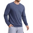 thumbnail image 1 of Pinspark Men's Long Sleeve Shirts Crew Neck T-Shirt Casual Pullover Tees Soft Stretch Basic Tee Shirt with Zipper Pocket, 1 of 7