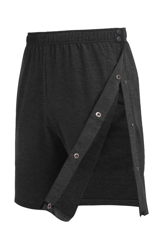 Men's Tear Away Shorts Snap Closure Athletic Shorts with Pockets Post Hip Knee Surgery Recovery Pants
